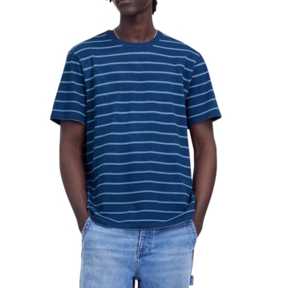 Madewell Indigo-Dyed Slub Tee Size Large - Picture 1 of 10